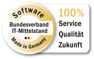 Logo des Zertifikats: Software Made in Germany